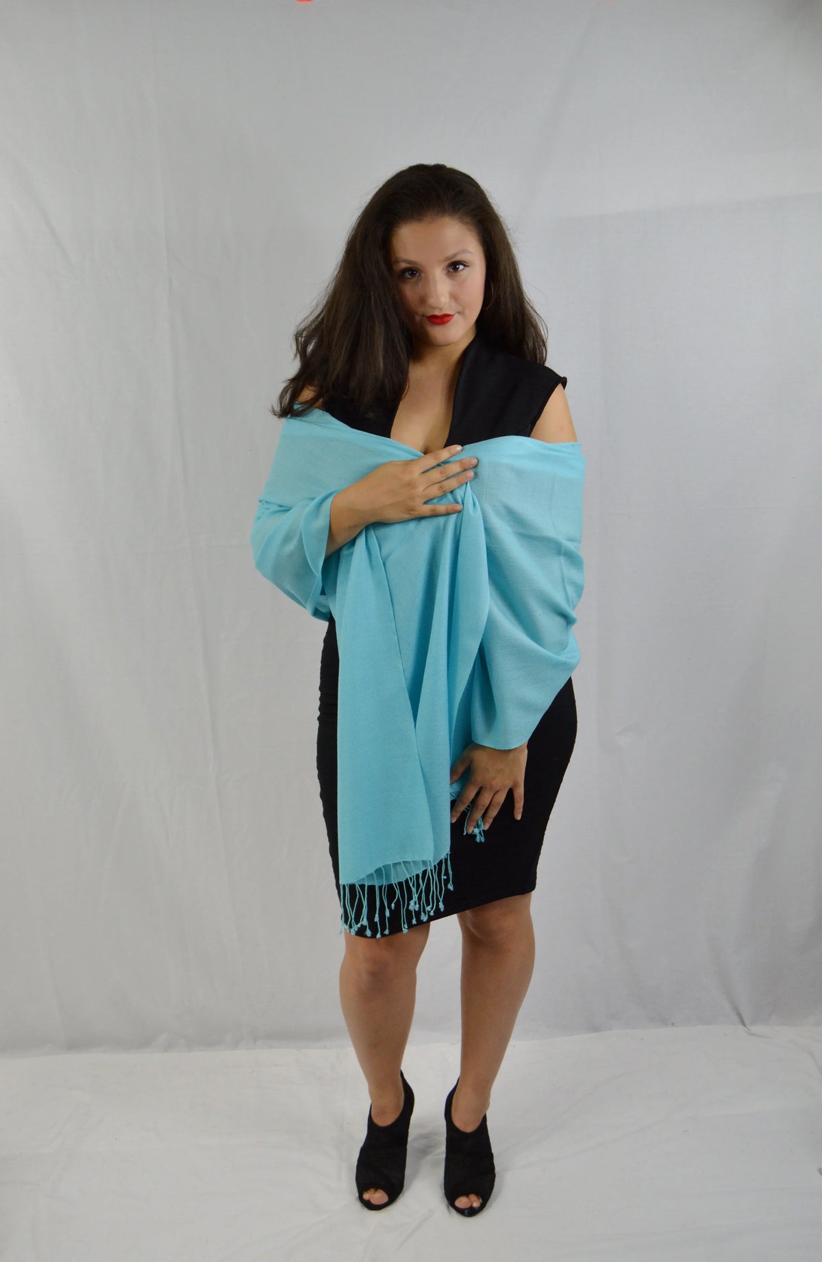 Fancy Regular (Tiffany Shawl/Evening Pashmina Shawl/Light Shawl/Scarf/Scarves Shawl/Moisture Shawl) Shawl/Pashmina Blue Shawl/Summer weight Shawl/Sheer