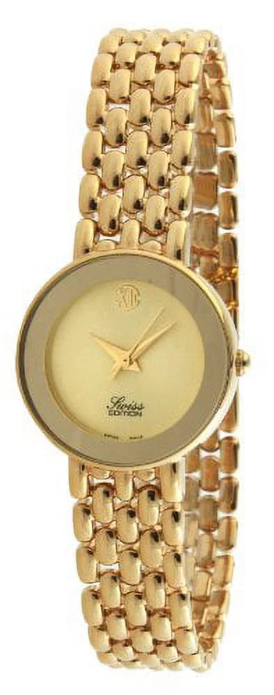 Panther SE3800-C Watch Bracelet Women's Plated 23K Link Gold Edition Swiss