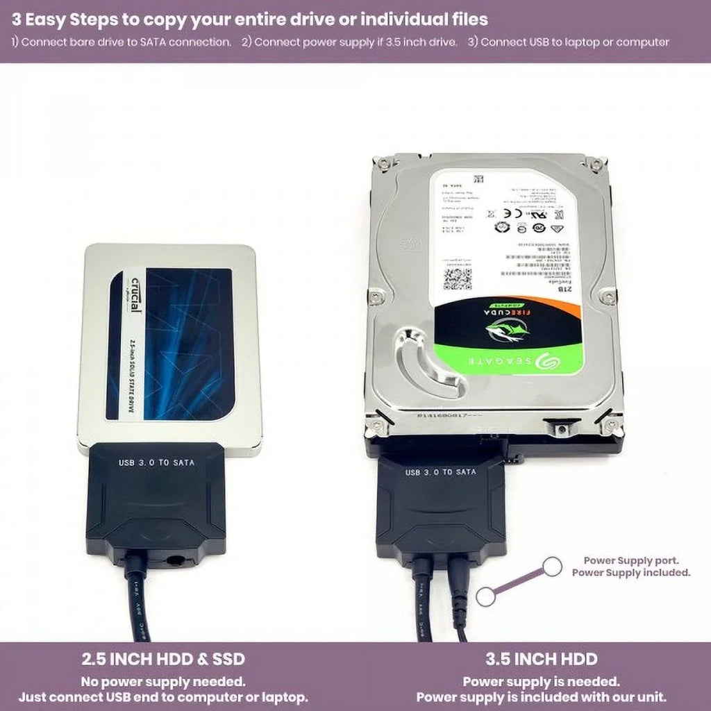 (3.5"), Drives 0 with Cloning Cable Fantom Drives Supply, Drives Drive Seagate Upgrade Inside Hard Fantom 12V ST6000DM003 Barracuda and to Kit 3. Fantom Power Converter, 6TB Software