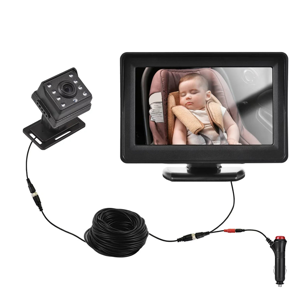 for 1080P Display Easy View Car Mirror Mirror 150° Car Car Rear Installation 4.3 Seat Inch Wide Arealer Facing Monitor Monitor Seat
