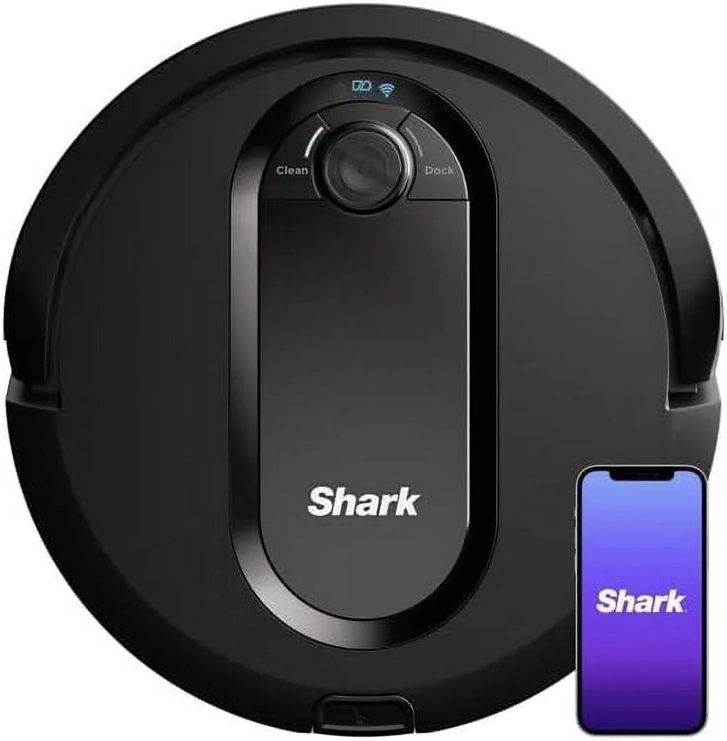 Suction, Carpets for Vacuum Restored with & Perfect Robot Wi-Fi, Powerful (Black)- Cleaning, Hair, Hard Renewed Pet Floors RV990 Shark Row-by-Row