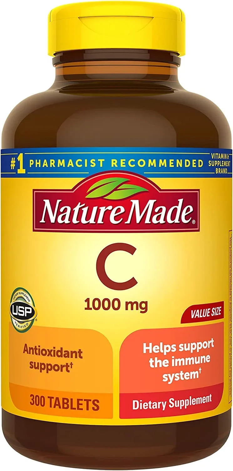 Day Immune for Vitamin 300 Nature Supplement Dietary Support, Made C 1000 Tablets, mg, Supply 300