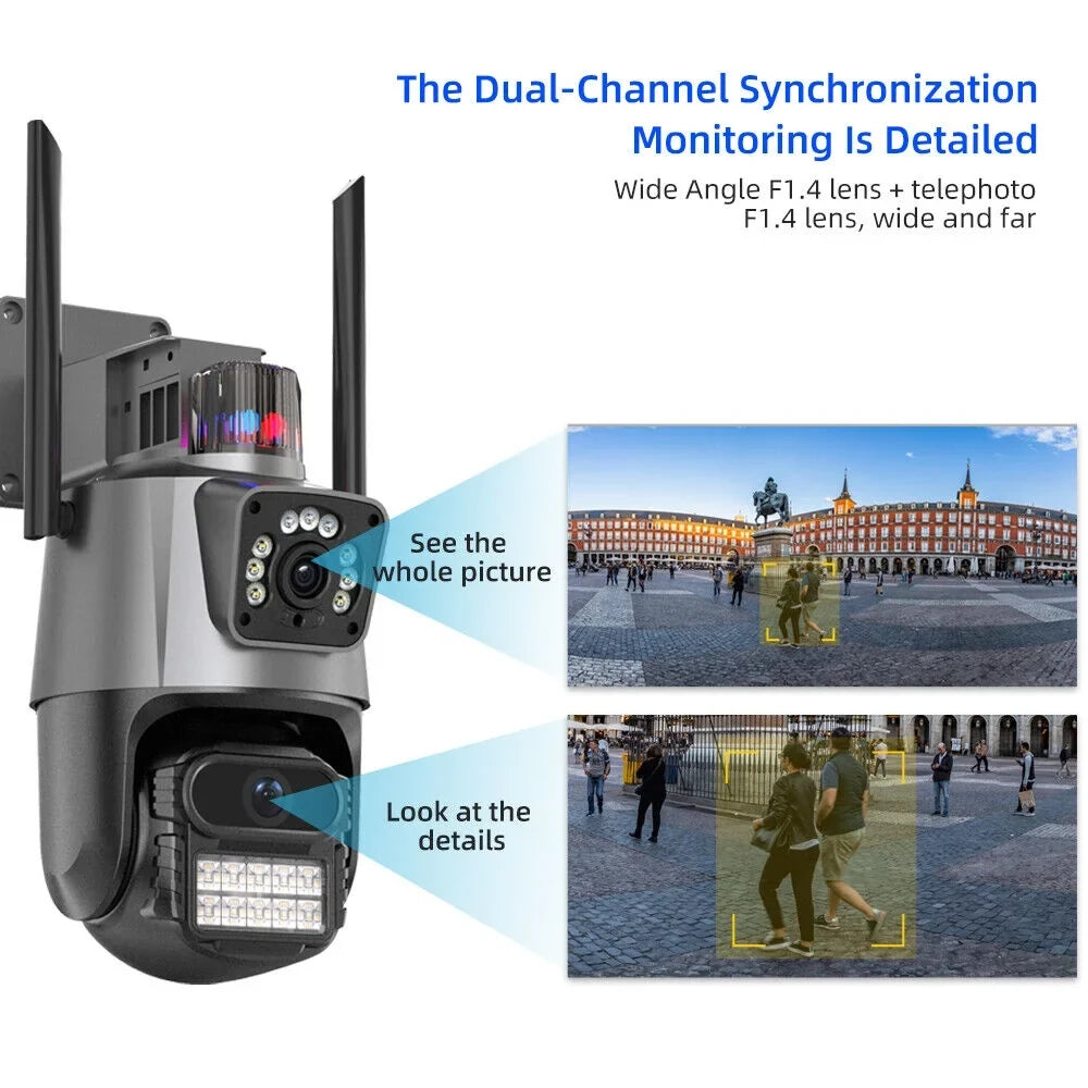 Dual Camera Moistureproof 1080P Antenna Real-time Audio Enhanced Two-Way Outdoor IP66 Card Slot