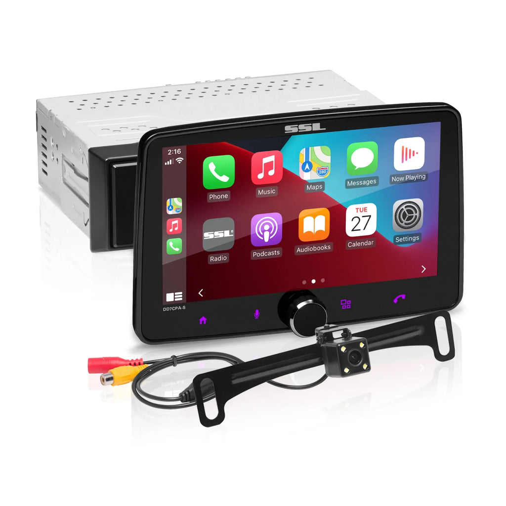 Auto, Sound Inch Car – Stereo Android Apple Storm Laboratories Din, Bluetooth, DD7CPA- Single 7 Backup Receiver, Camera / Radio No Audio CarPlay, Player, Touchscreen,