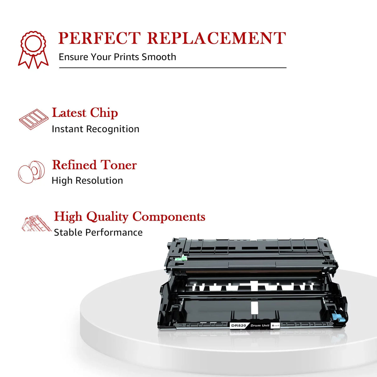 '-L5900DW Kingdom Printers, Toner with [4x | -L6200DWT Toner&Drum -820 -L5800DW Toner Sold Drum]Fits by -L5500DN Replacement Use -850 -L6200DW Cartridge + 2x black, -L5900DW