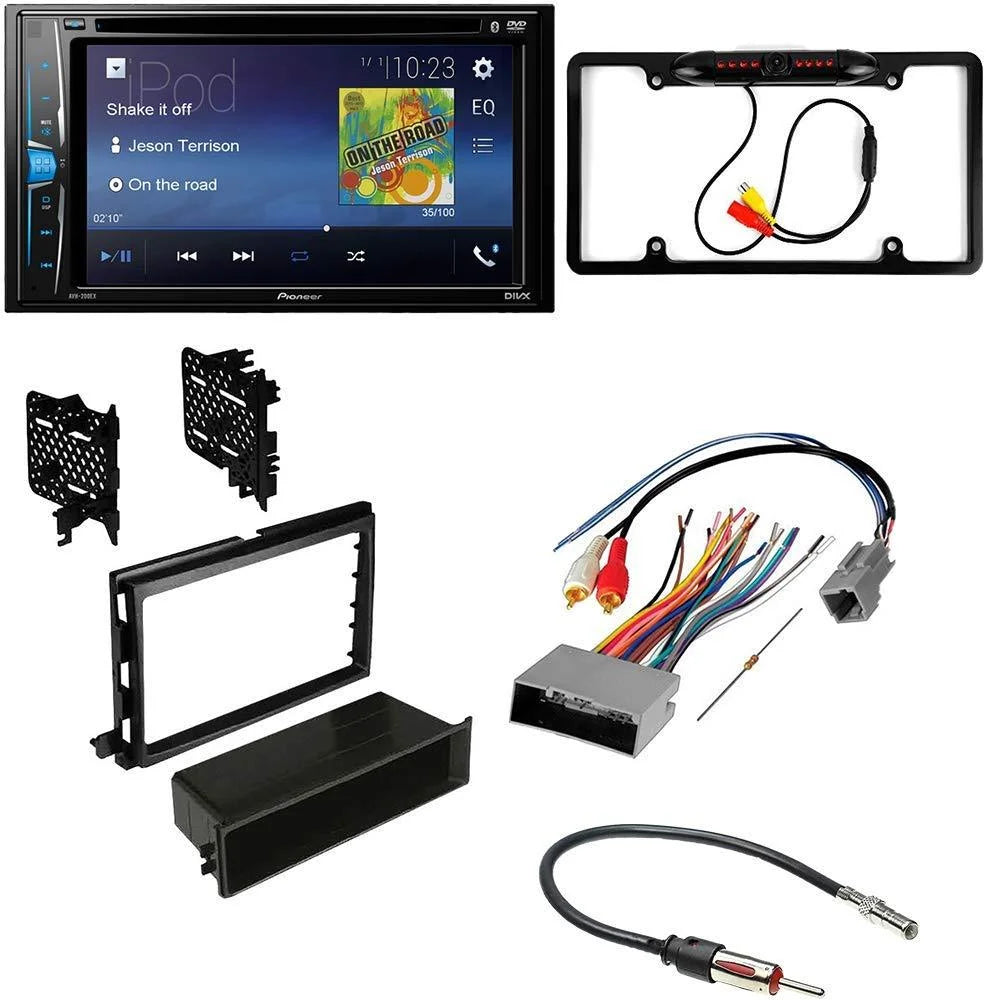 Backup KIT2533 Din Touchscreen, With Dash Bundle Stereo with Pioneer (5Item) Installation Ford Camera, Car - Bluetooth Kit 2007-2010 Multimedia For Double Expedition Kit / Receiver