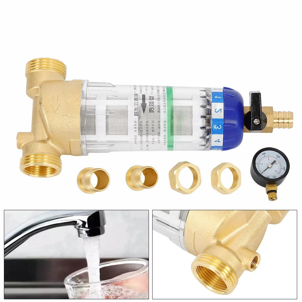 Filter Pre-filter Sediment Sediment Down Sand Moisture 50℃ Moisture for Filter Reusable Spin Moisture Moisture Pipe Home Filter Remove