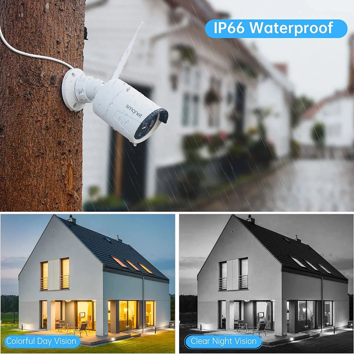 Indoor System Surveillance Channel Security 2TB , Vision, Audio than 8 1080P,Night 3MP Detection Outdoor Wireless WiFi System,Clearer Cameras 4Pcs Kits, Human with Camera with