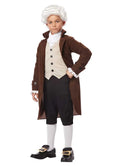 Colonial Fancy-Dress Benjamin Boy's California Franklin Man for Costumes Halloween Child, L Costume