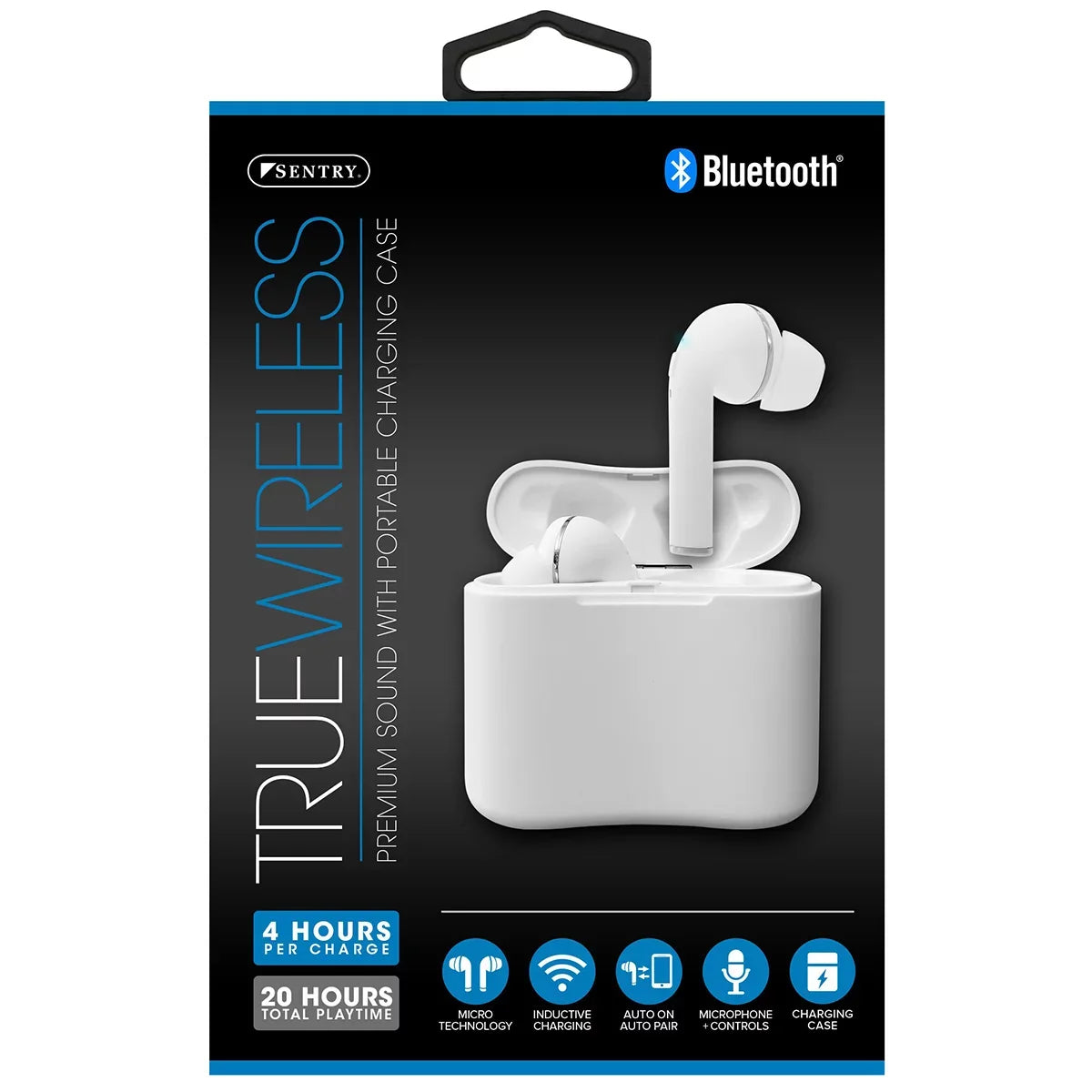 Bluetooth(R) Case Portable Earbuds Sound Wireless w Buds True Stereo Charging