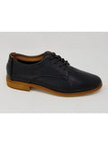 Westwood Stacked Toe 6 Shoes Black Lace-Up Oxford Heel Womens Round Leather Comfort N.Y.L.A