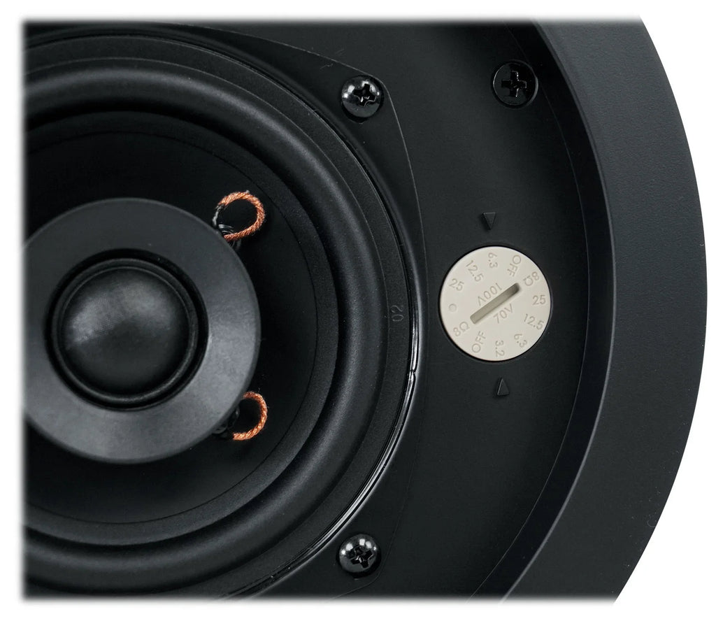 14C/T- Black In-Ceiling 25w 70v 4" Speakers+Amplifier (4)