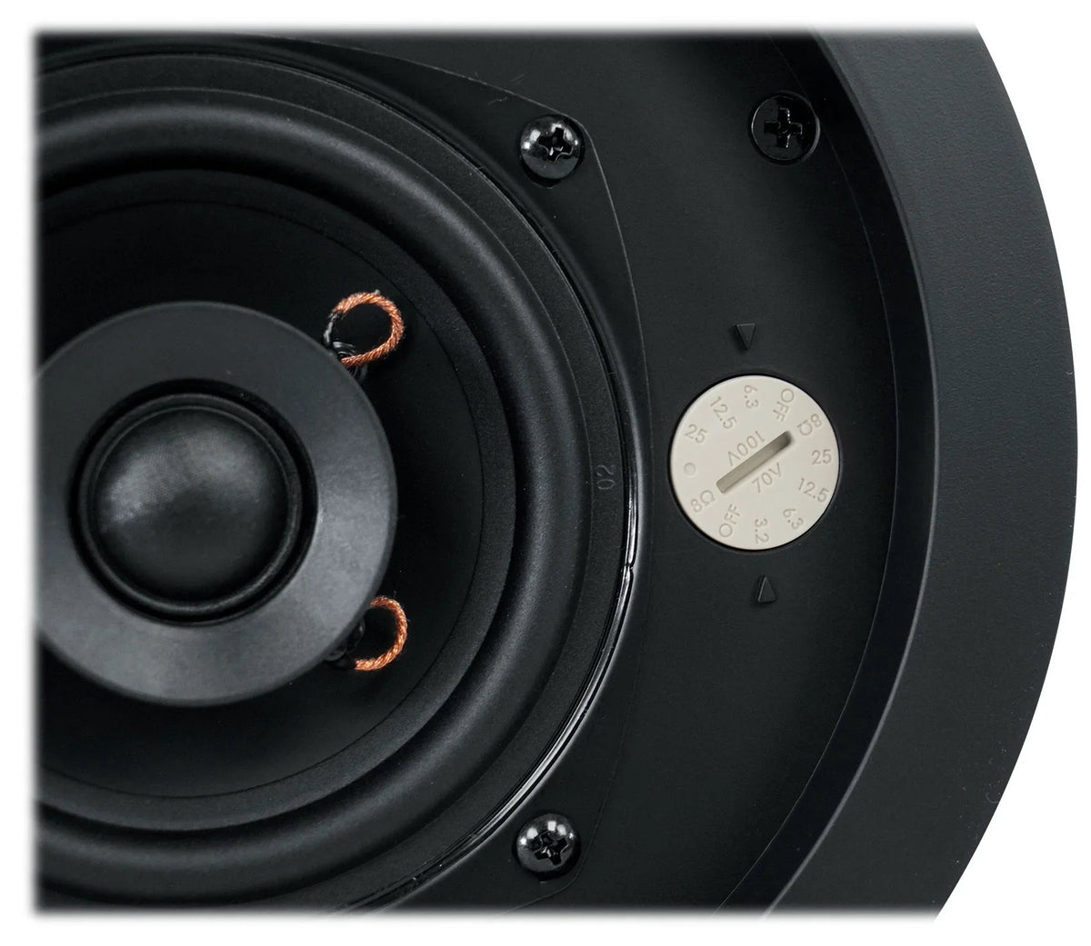 14C/T- Black In-Ceiling 25w 70v 4" Speakers+Amplifier (4)