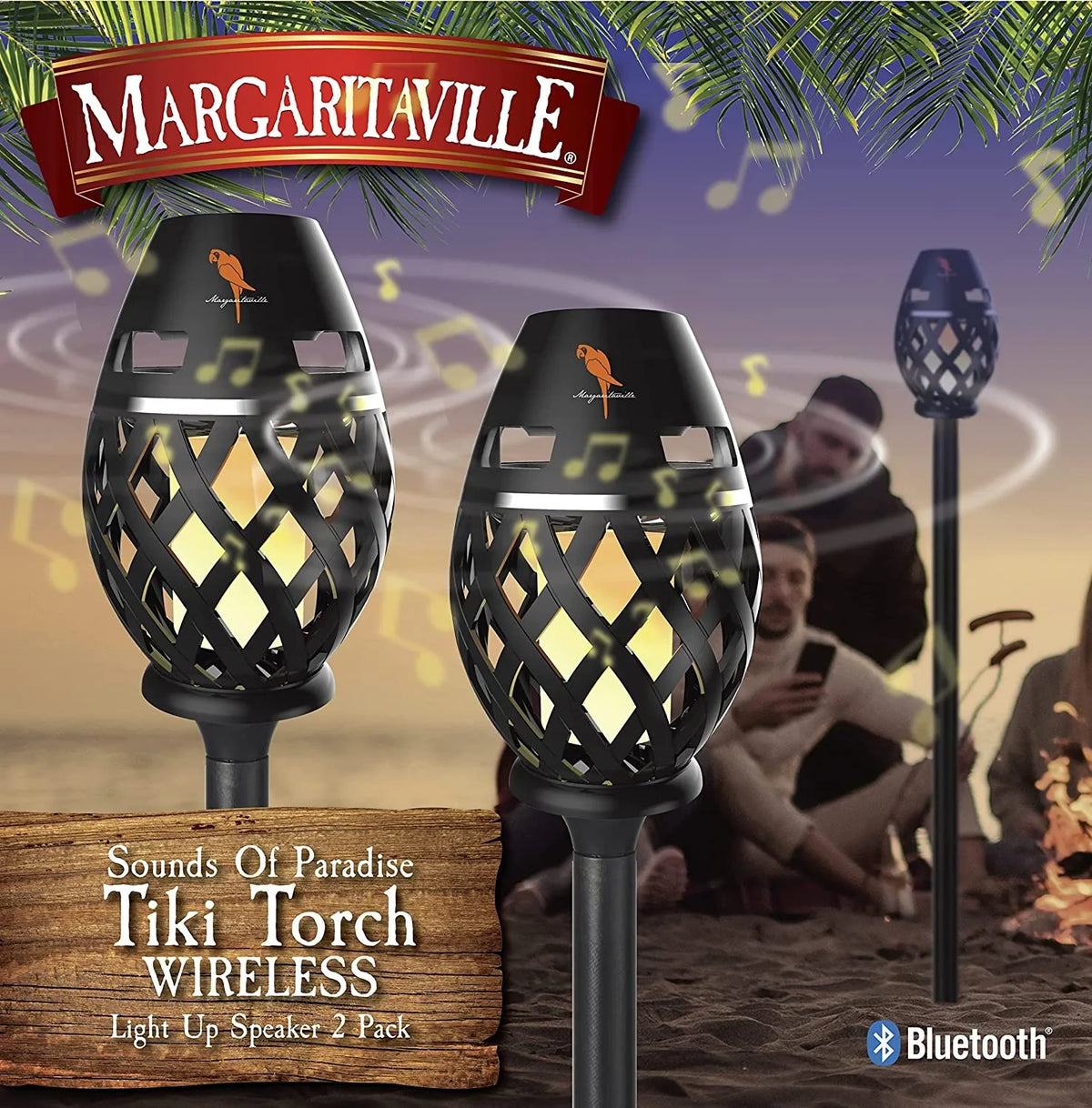 Black, MA112--2 Margaritaville Pack Bluetooth Portable Speaker,