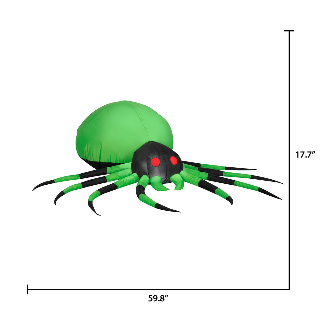 Green 4FT Halloween Inflatable Inflatables Airblown Spider