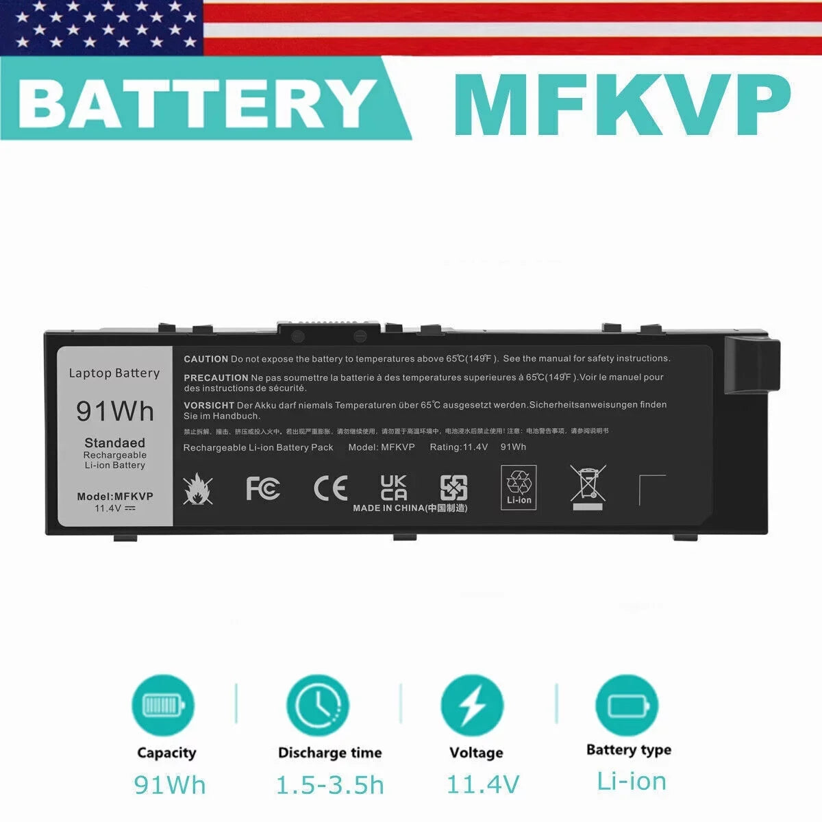 Precision Series For 7710,17 Battery 17 7720 Dell