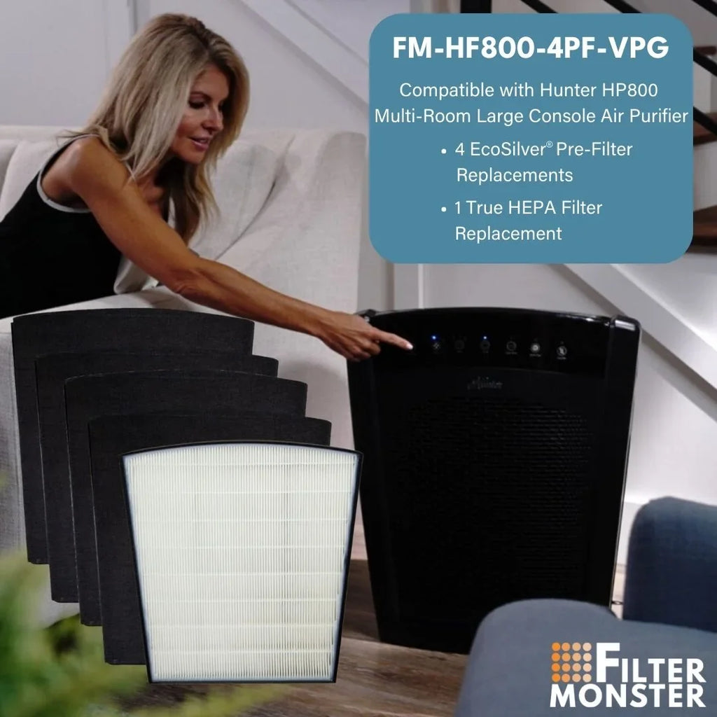 for - Series Pack Value Pre-Filters Replacement Purifier 1 Hunter Filter - Filter-Monster and Air HP800 True H-HF800- / Pre-Filter 4