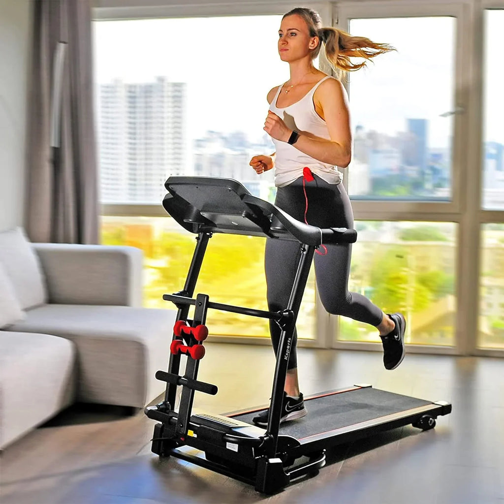 Treadmill Display, Portable With Inch Foldable Apps Equipment, Connectivity, For Home Black Bluetooth Gym And Fitness Tracking 16.5