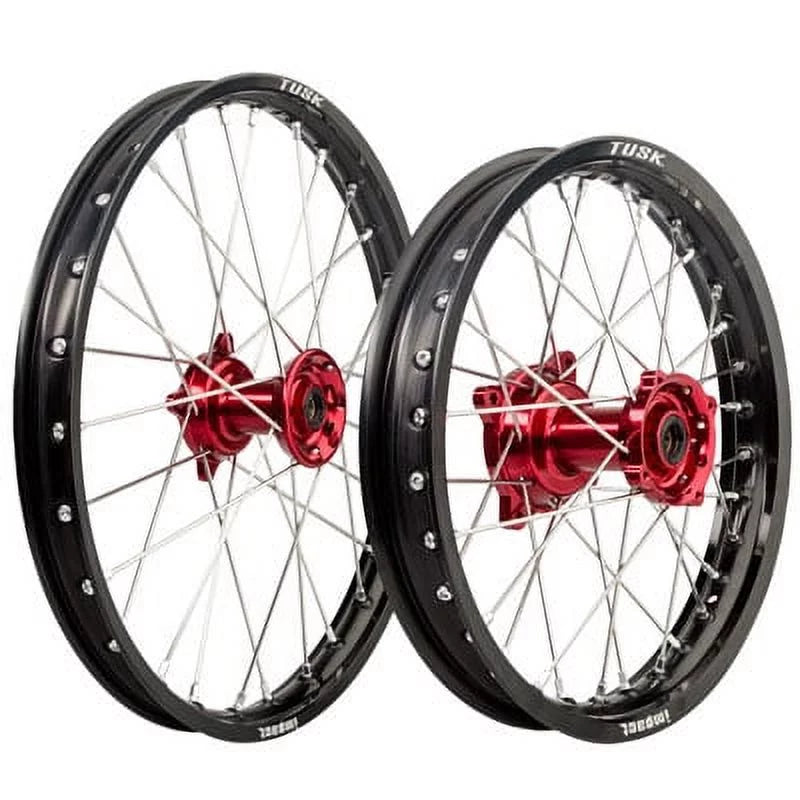 Rim/Silver Black Impact 16 19/1.85 Expert Complete for Spoke/Red Hub x Wheel Kit Honda Front/Rear 1.40 x 2012-2018 CRF150R