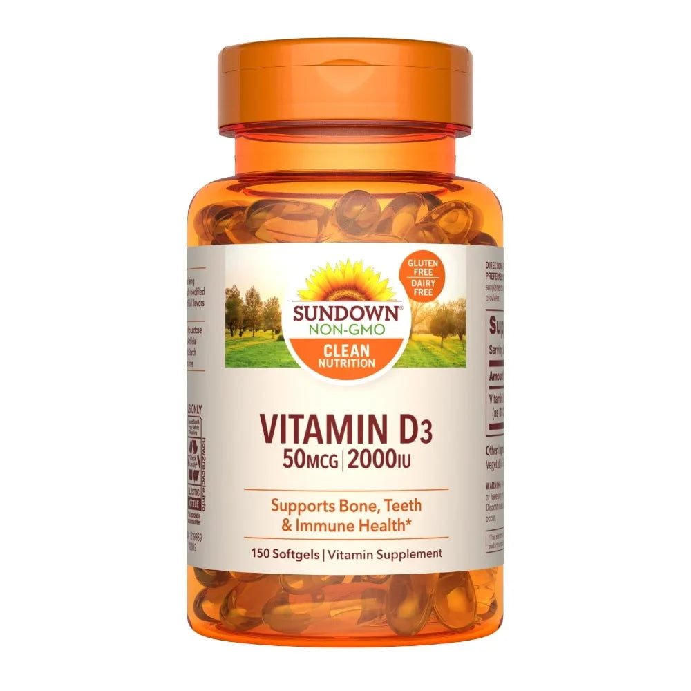 Vitamin Sundown Naturals Iu Ea, 150 Pack Potency D3 Softgels, 3 Super 2000