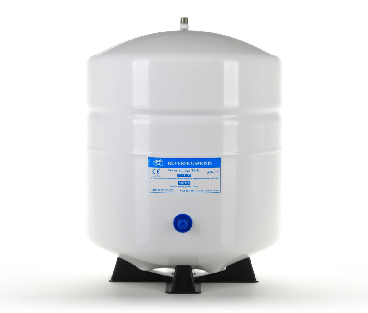 Gallon - Reverse 4.5 Steel Storage -132-W14 Osmosis Moisture Tank White, 1/4" Port Hydronix Stainless