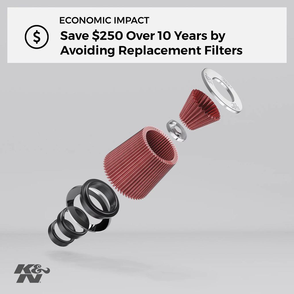 Premium, Replacement Industrial Engine K&N Filter, E-3737 High Heavy Filter: Air Duty: Washable, Performance,
