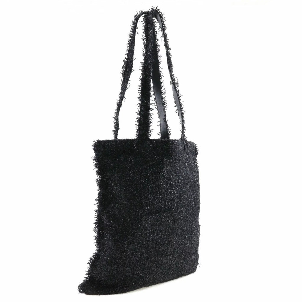 Cocomark Chanel Robot (Good) Hardware Pre-Owned Unisex Bag Black/Silver Tweed Tote A94646