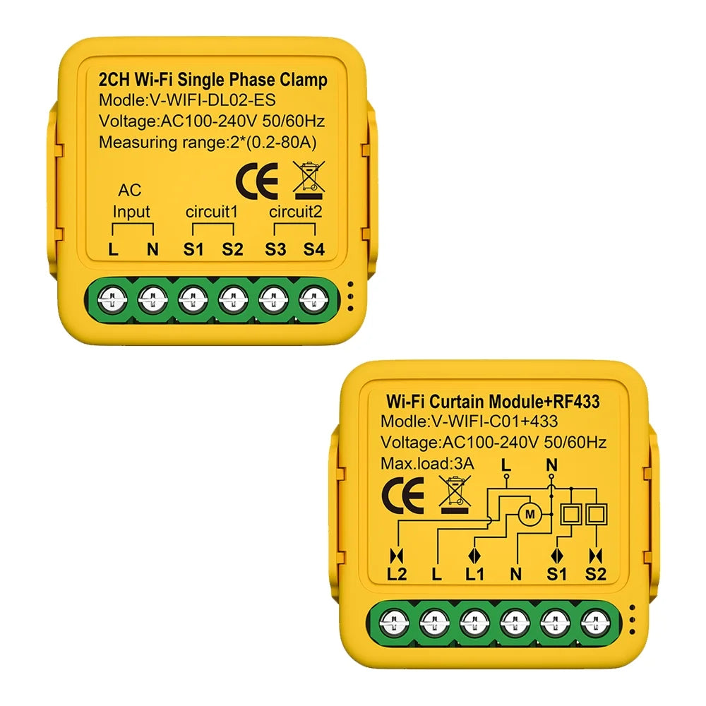 Clamp 80a 80a Smart Automatic Meter Phase Clamp regulator,Statistics Current 100-240v Solar Consumption Meter 50/60hz Wifi 2. Smart voltage Solar Andoer Clamp Solar