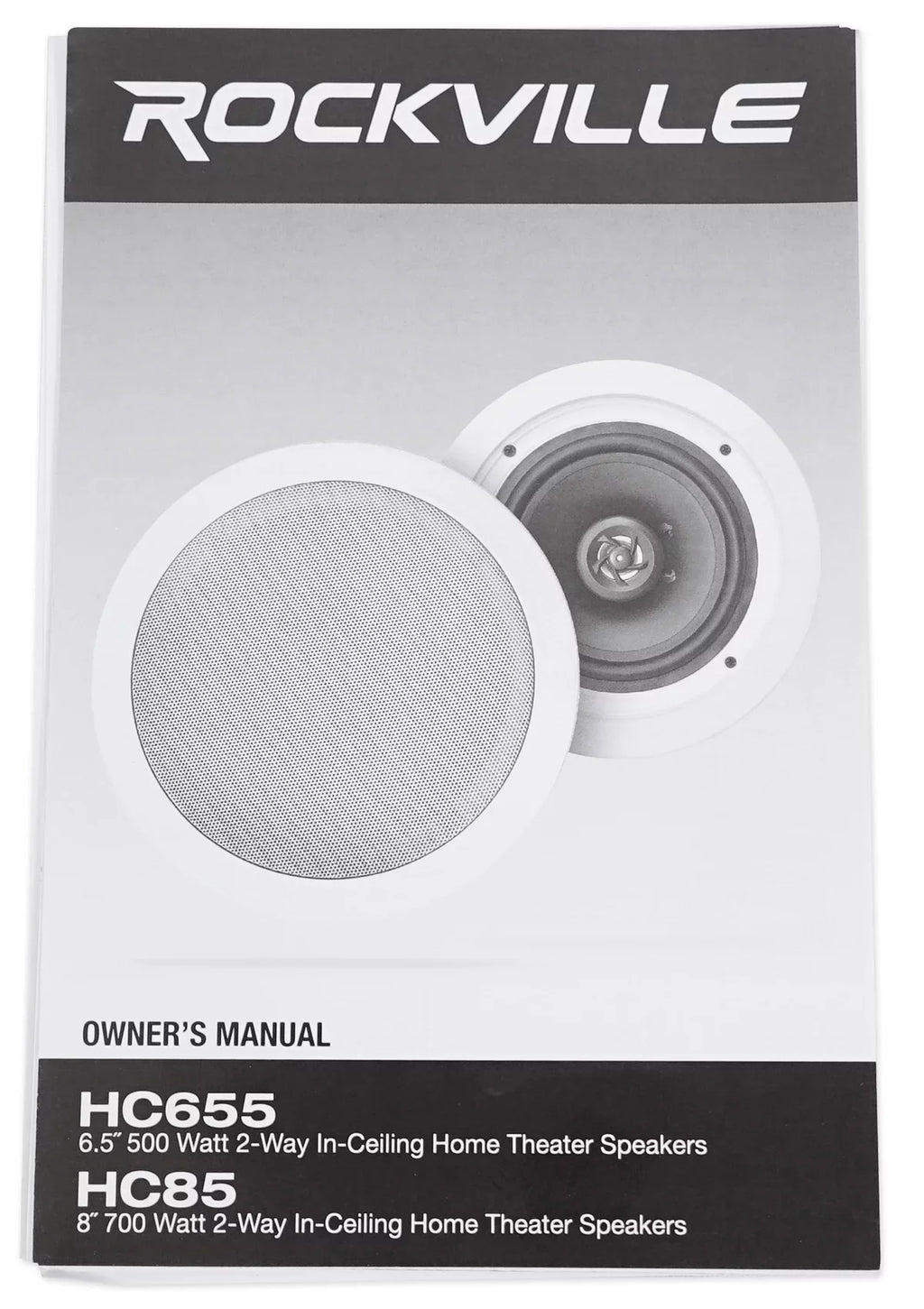 Speakers+Wall Ceiling Stereo+8 4-Room Controls Rockville Home White 8" Kit Audio