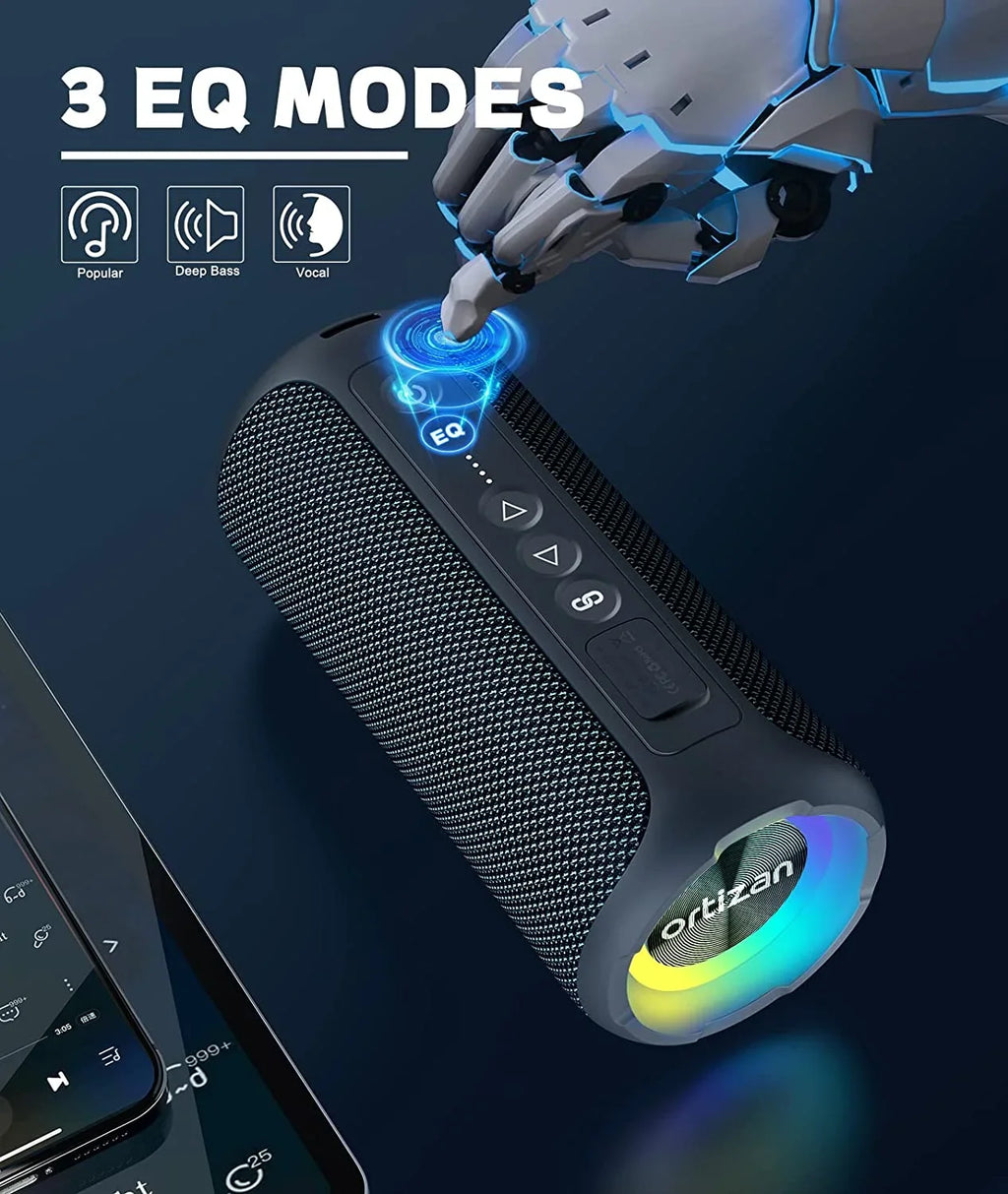 Ortizan Loud Speakers, IPX7 40W Moistureproof with Speaker, Speakers Portable Stereo Deep Bluetooth