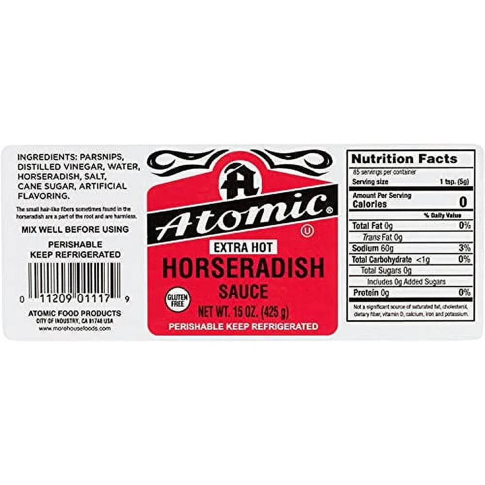 '- Ozs Hot Extra - "2 6 - Horseradish Oz Pack" Jars 12 Atomic -