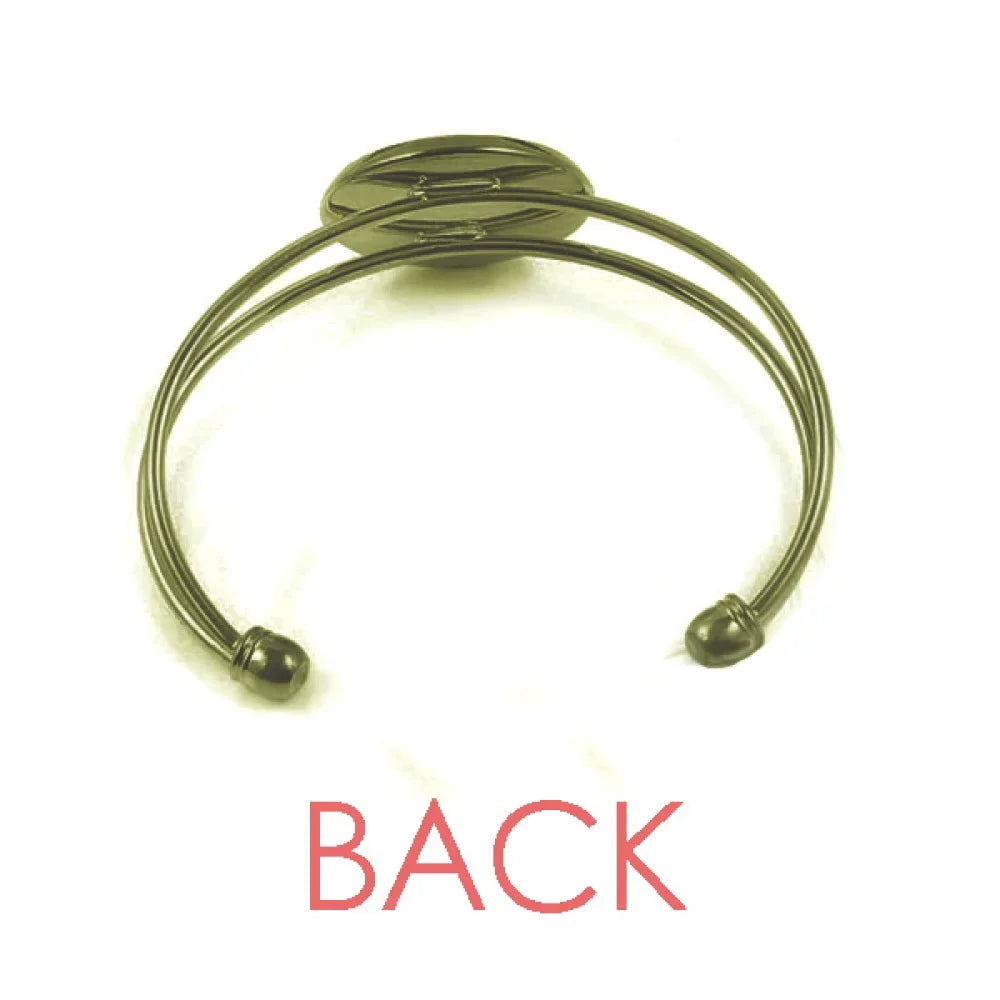 Retro Jewelry Chile National Open Emblem Cuff Country Bracelet Bangle