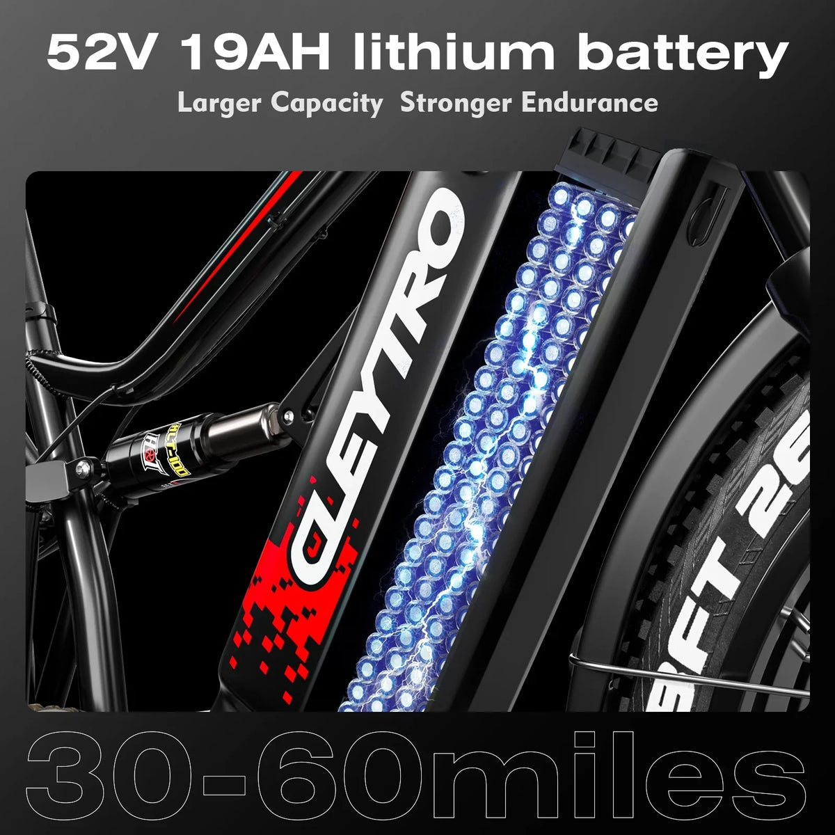 bike mountain motor, double 52V 26*4 double absorbers, bike, shock 7-speed fat 750W electric battery, Adult inch tire electric 19Ah bike snow beach electric brakes,