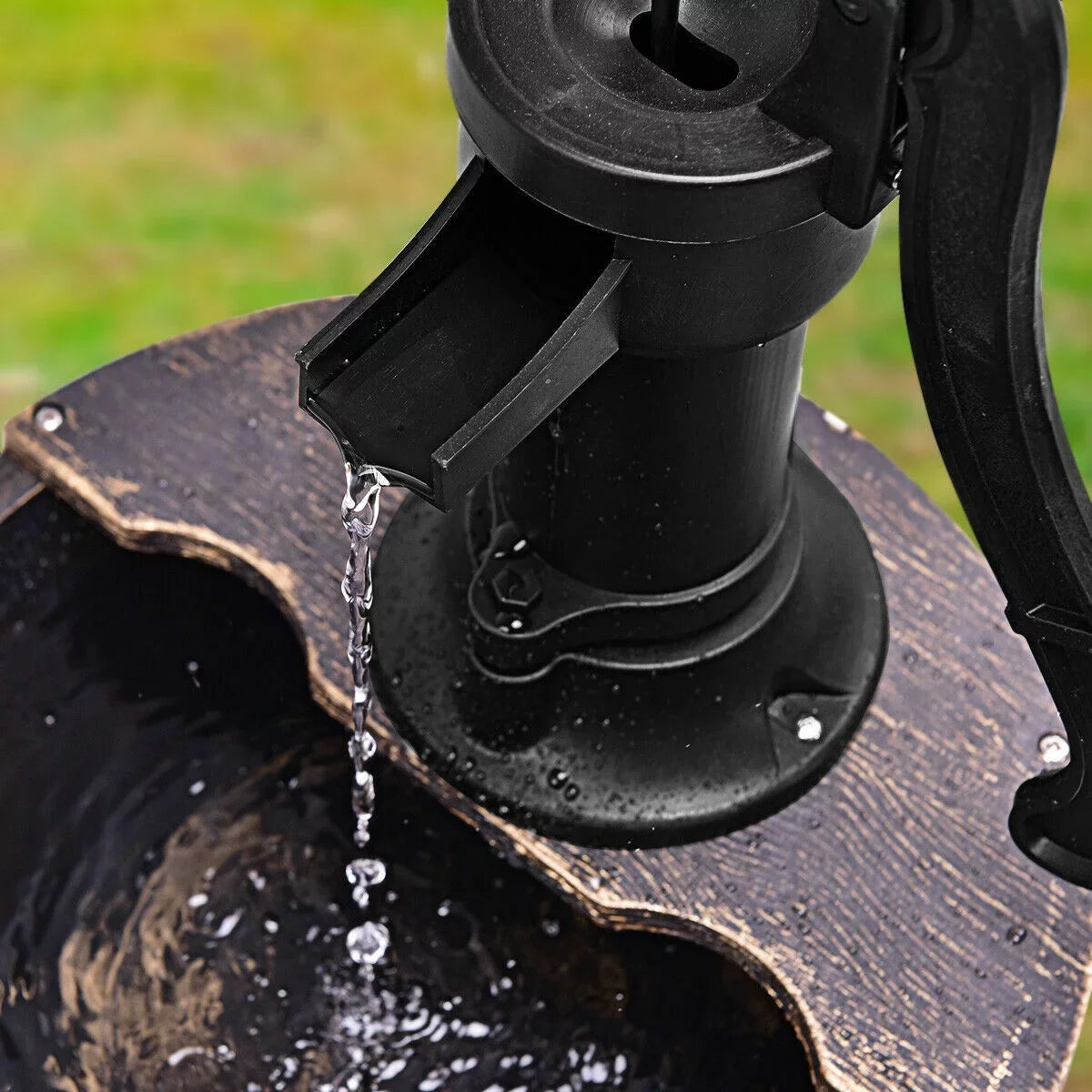 Fountain Pump Garden Barrel with | 2-Tier Outdoor Moisture Fountain Moisturefall Barrel