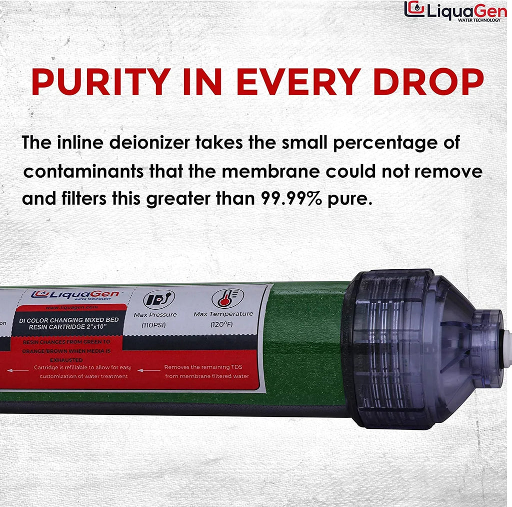 Ultrapure for Universal 2 Inlets for Easy Zero Pack 1/4" - Replacement Deionization | Canisters | () / Filter Change Moisture Systems Engineered Inline