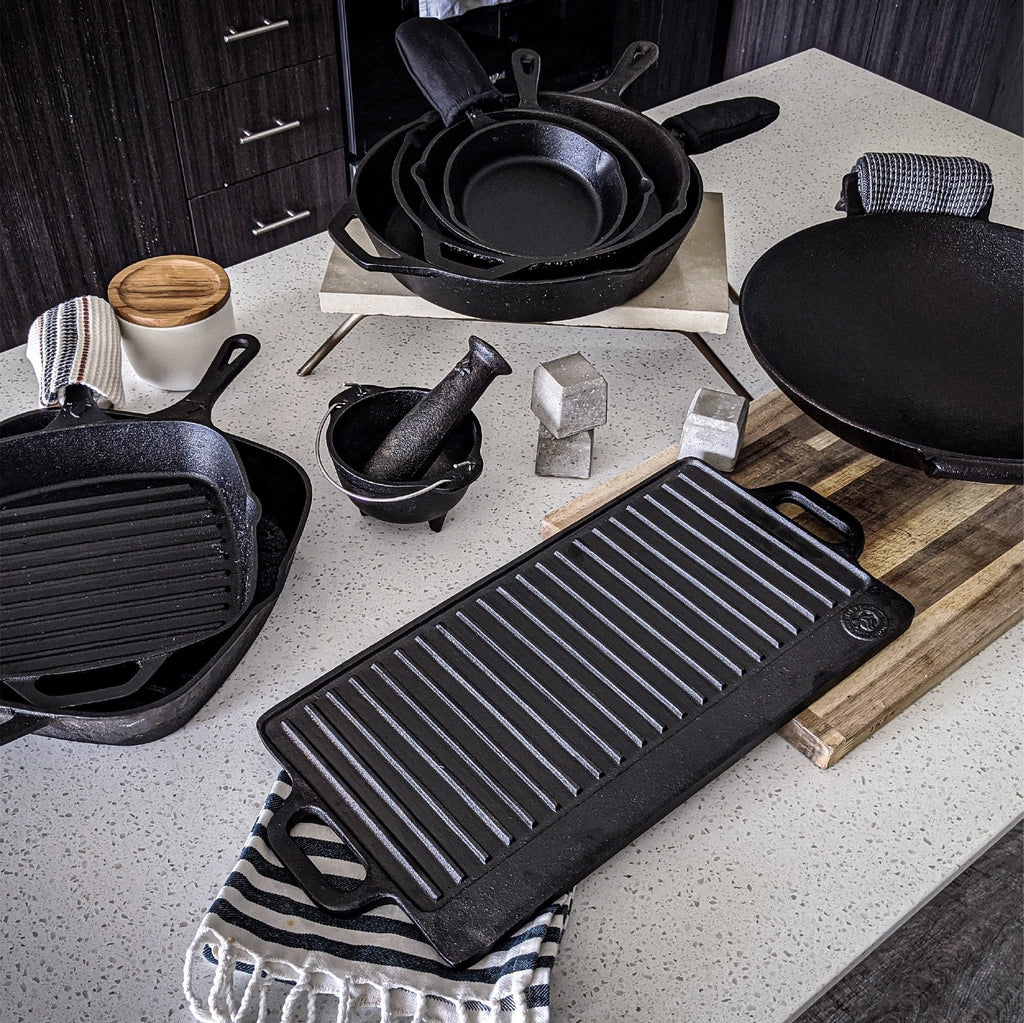 Medium Square Cast Grill Iron Inch 8 Pre-Seasoned Backcountry Pan Iron