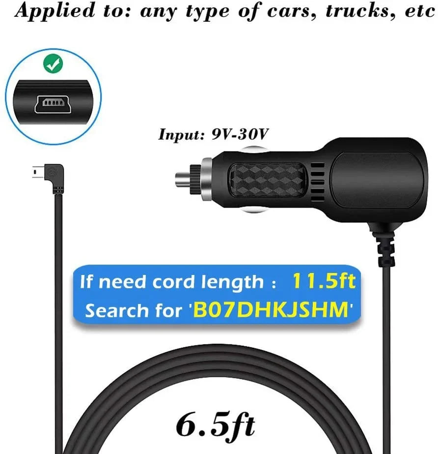 Nuvi Charger,2023 cam Car Charger Mini 50LMT,51LMT,55LMT,58LMT,65LMT,67LMT,2557LMT,2555LMT,2597LMT Navigation Upgraded for Garmin Dash