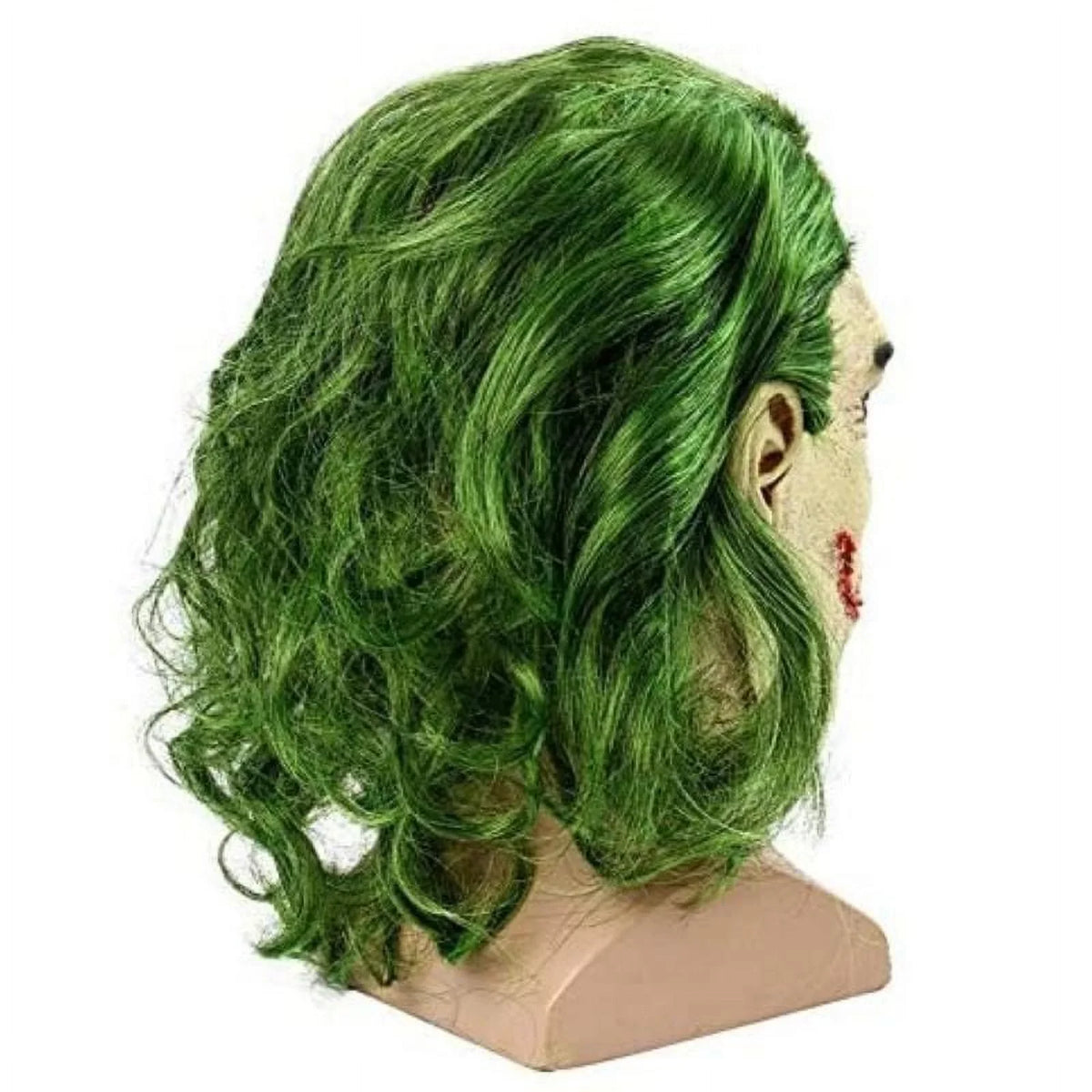 Masks Adult Hair Accessory Mask Full Vinyl Joker with Head Green Lelaffet