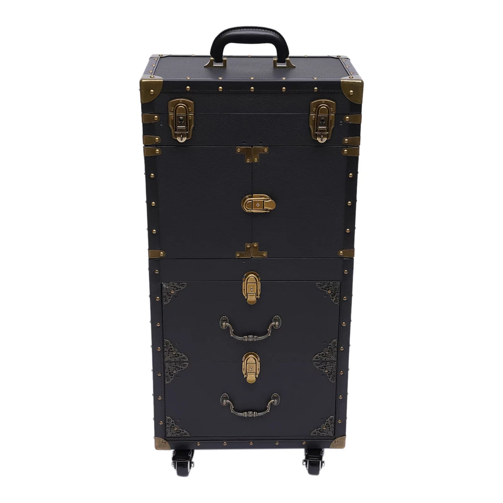 Holder Box Stylist Aiqidi Tool Barber with Train Trolley Lockable Makeup Salon Beauty Hairdressing Luggage Cosmetic Case Travel Organizer Hair Rolling Dryer