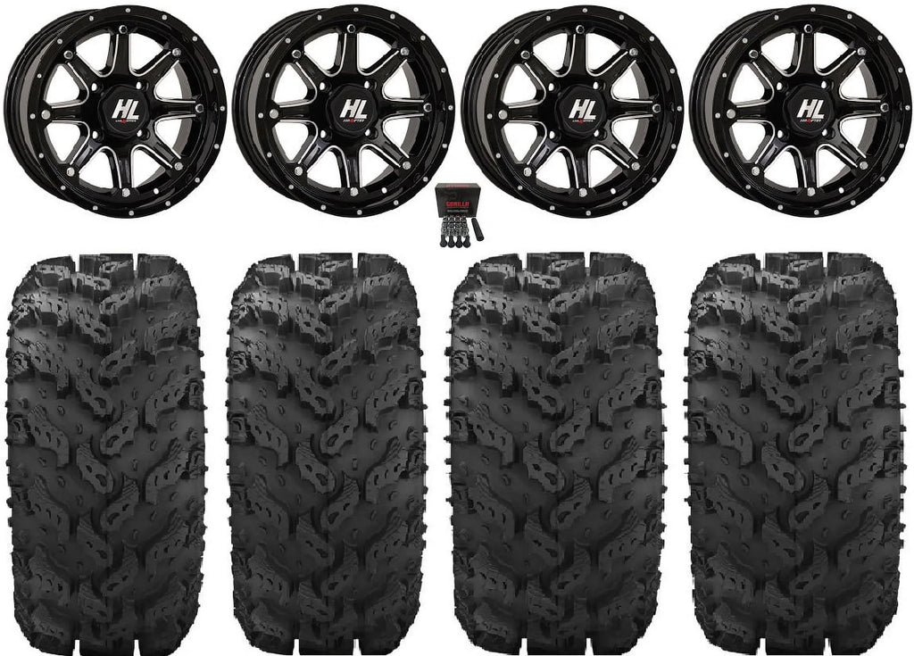 12" Reptile 26" Lifter Tires Mule Kawasaki HL4 Wheels High Machined Teryx