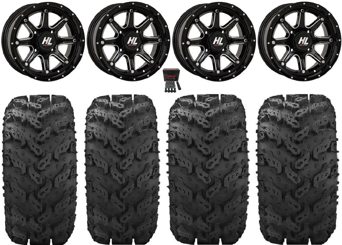12" Reptile 26" Lifter Tires Mule Kawasaki HL4 Wheels High Machined Teryx