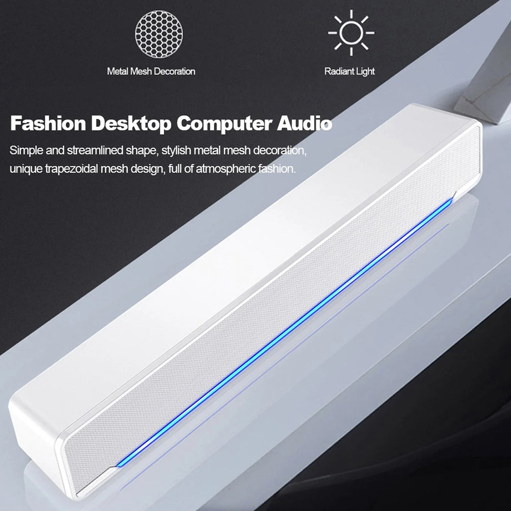 Powerful Laptop Bass Stereo Input Player Surround Computer Box MP3 Bar Speaker Tablet Smartphone Sound Subwoofer Wired 3.5mm Audio V-196 for MP4