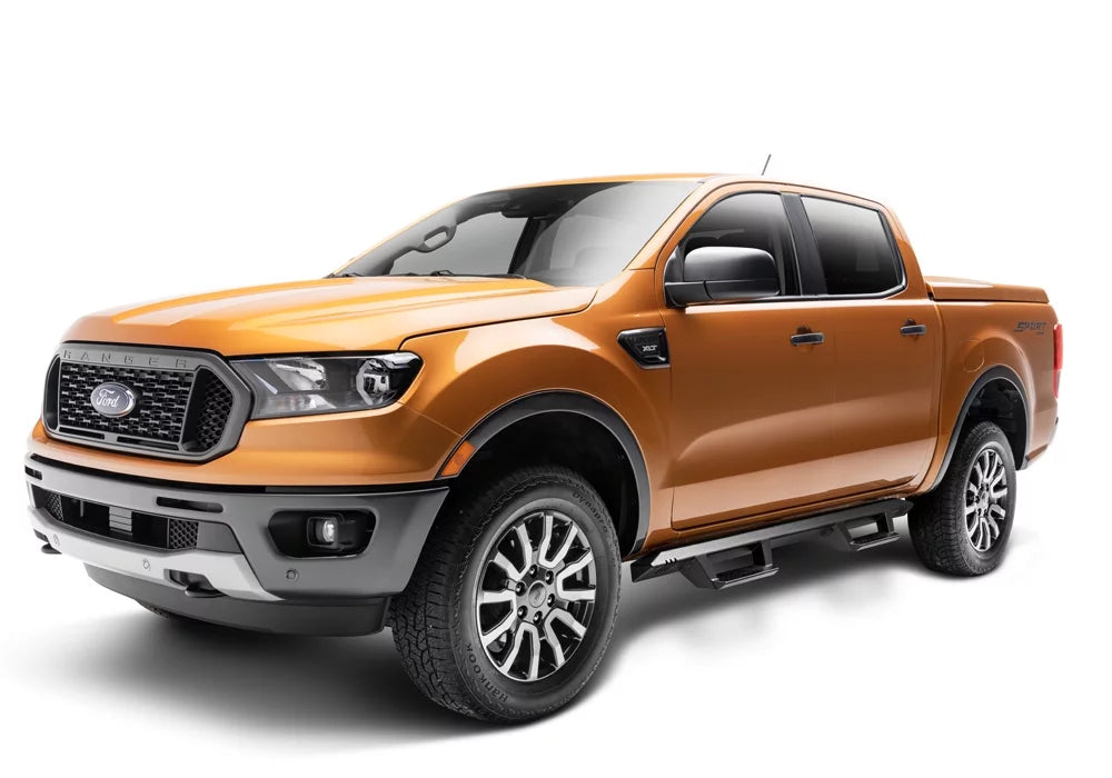 Ford | 2019-2020 All Beds, | N-Fab Ranger | Cab with Epyx by Steps Black, Cab Exf19Cc-Tx Gas Fits Crew Length Textured RealTruck