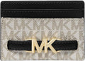 Holder Kors Vanilla/Black Leather Large Reed - Card Michael