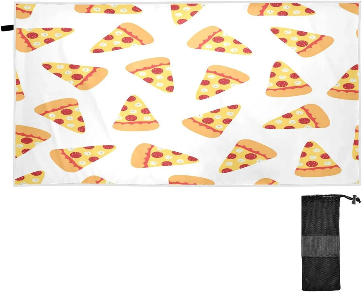 for Absorbent Super Towel Towel - - Travel Oversized Swimming Quick Dry Slices Beach Towels Pizza Camping Lightweight Compact Holiday （573） Bestwell