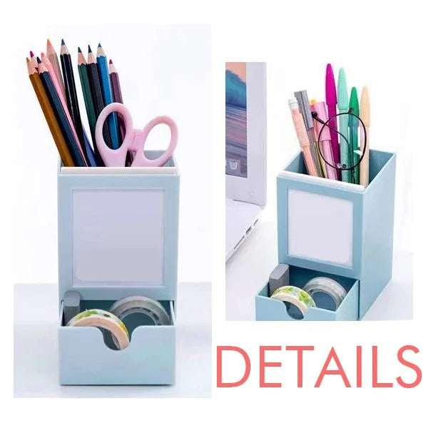 Desk Elliptical Universe Nebula Organizer Pattern Card Pen Holder Supplies Cosc