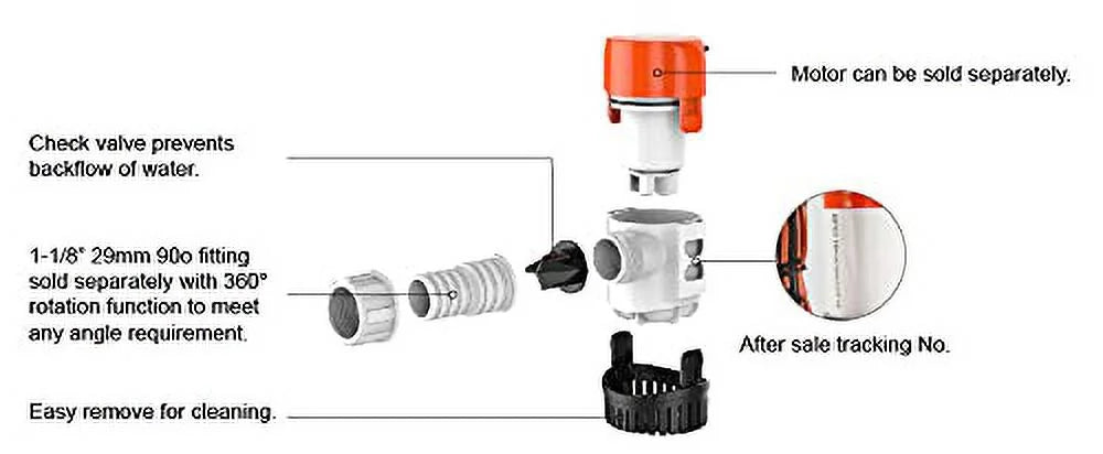 Bilge Sensing Automatic 13B Moisture Pump 1100 Series 12V