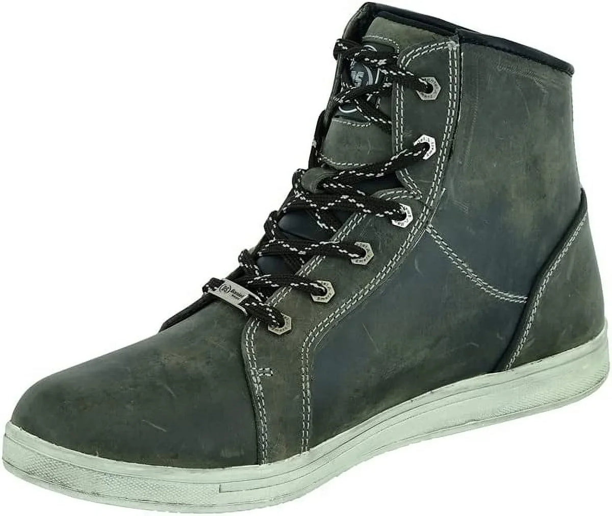 with Grain Shoes Boots – Men’s Full Smart Rubber Outsole Leather Lace-up & Closure Motorcycle Daniel Moistureproof Lightweight