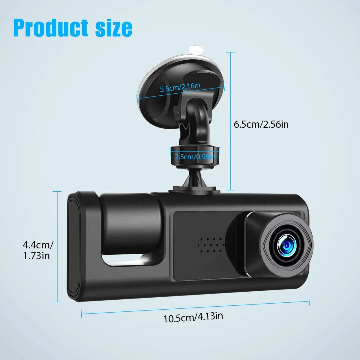 Dual Lens Video Recorder Cam Camera Dash G-sensor Front/Rear/Inside 1080P Car