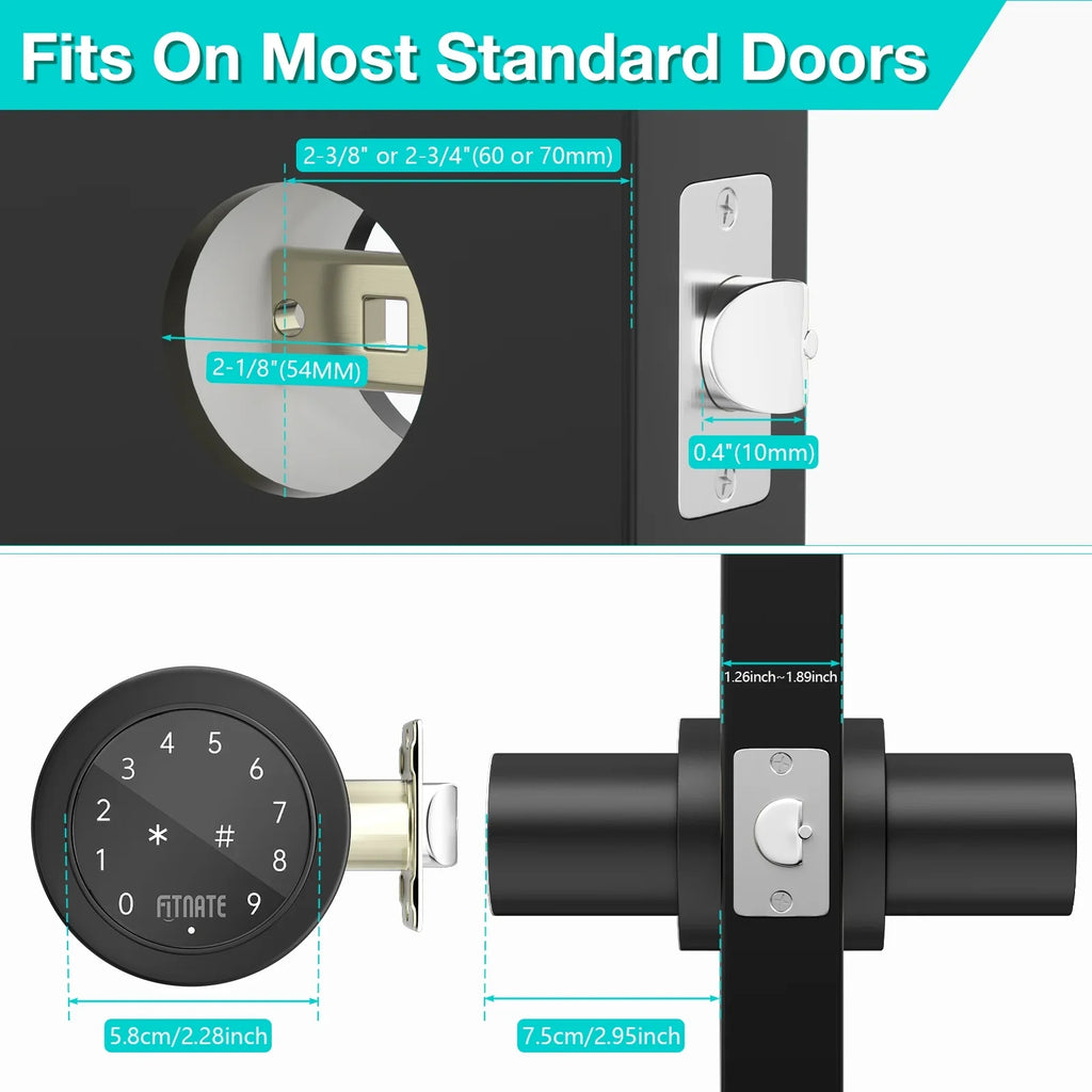 Door Electronic Code Lock Password Smart Digital Control Knob Keypad App